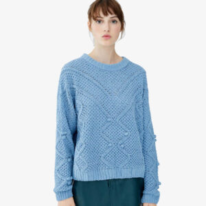 Women's Chunky Knit Textured Pullover Sweater